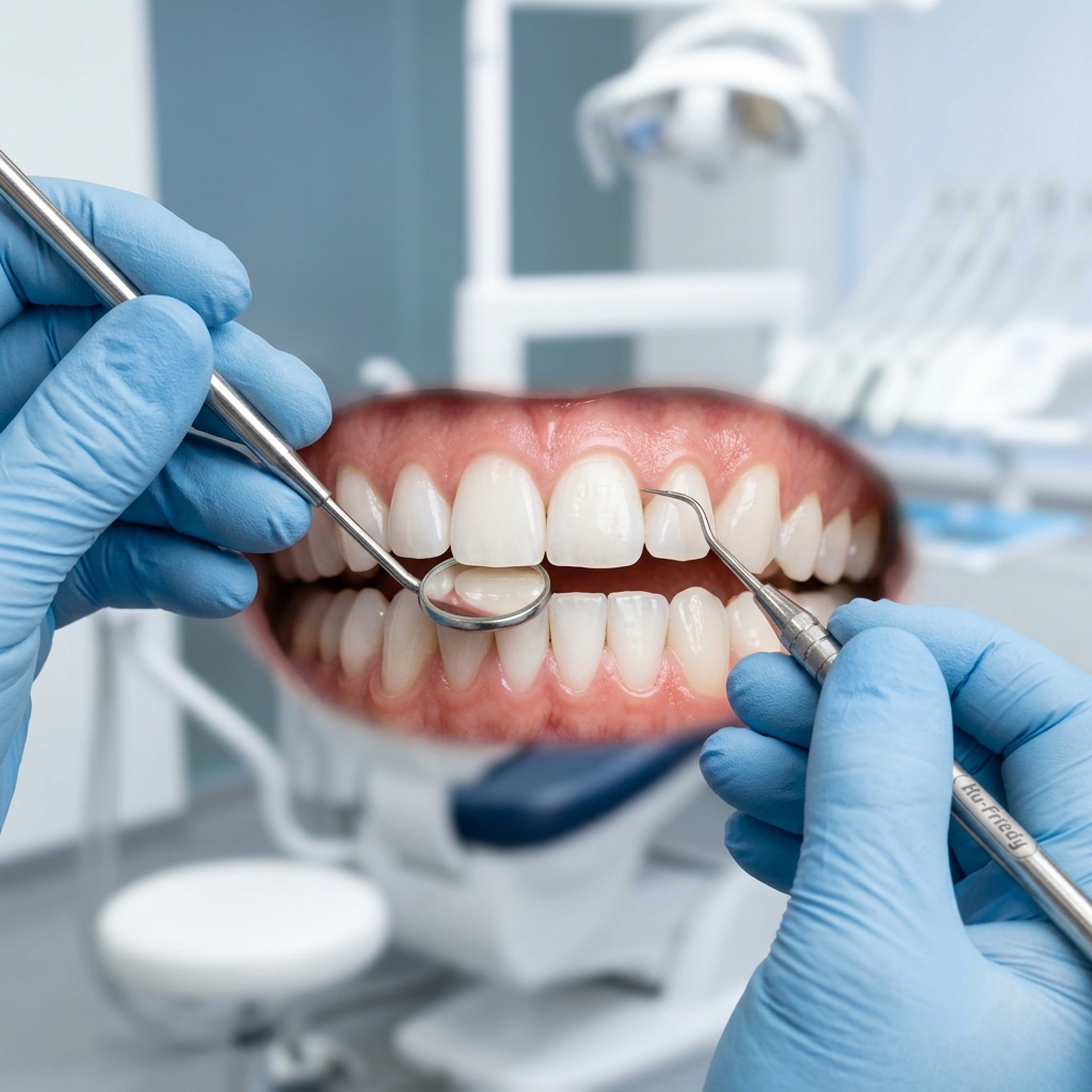 Detartraj dentar profesional în București, curățare cu oglindă și scaler