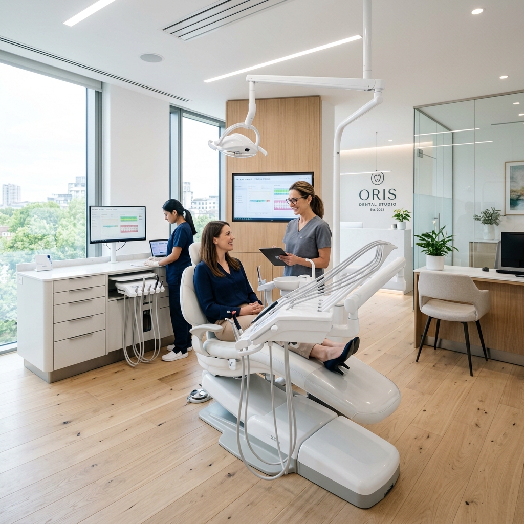 Interior clinică stomatologică modernă în București pentru detartraj